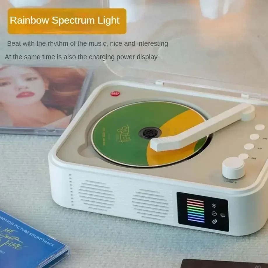 HIFI CD Player Two-way Bluetooth 5.0 Built-in Speaker Music Player LED Spectrum Light Rechargeable Infrared Remote Control
HIFI CD Player Two-way Bluetooth 5.0 Built-in Speaker Music Player LED Spectrum Light Rechargeable Infrared Remote Control