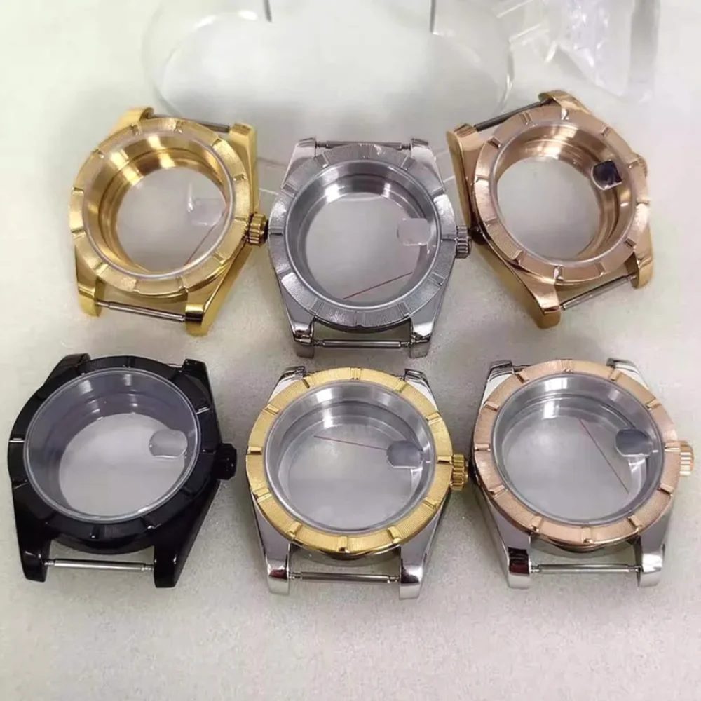 39MM Stainless Steel Vertical Bar Sapphire Crystal Case for NH35/36/4R Movement See-Throug Back Watch Box Shell Accessories
39MM Stainless Steel Vertical Bar Sapphire Crystal Case for NH35/36/4R Movement See-Throug Back Watch Box Shell Accessories