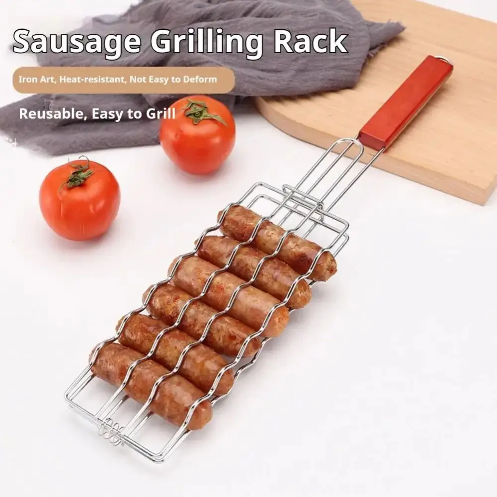 1Pcs Wooden Handle Hot Dog Grill Metal Heat Resistant Handle Sausage Grill Cage Non Stick Expandable Grill Basket
1Pcs Wooden Handle Hot Dog Grill Metal Heat Resistant Handle Sausage Grill Cage Non Stick Expandable Grill Basket