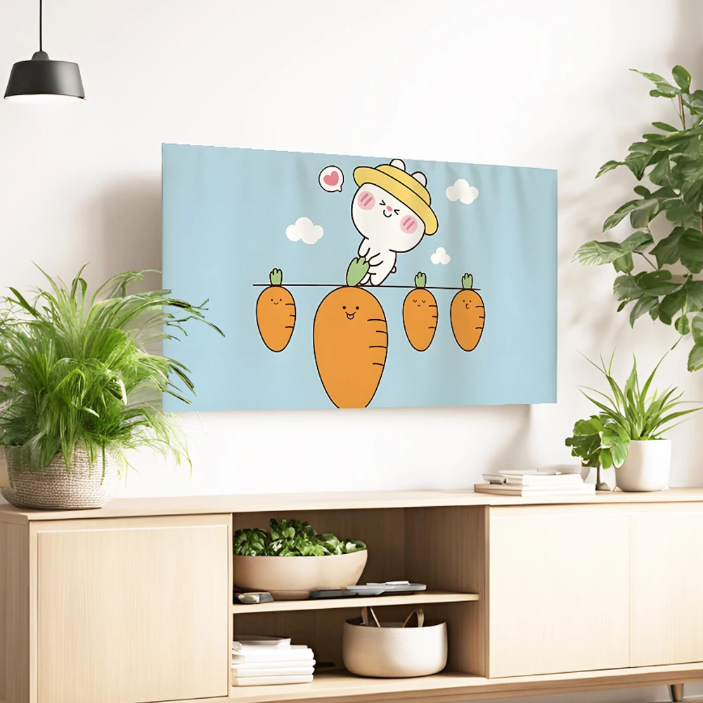 Dustproof TV Cover, Decorative Thickened Design with Cartoon Rabbit & Carrot Pattern, Fits 24" 43" 50" 55" 65" 70" 75" 85" TVs
Dustproof TV Cover, Decorative Thickened Design with Cartoon Rabbit & Carrot Pattern, Fits 24" 43" 50" 55" 65" 70" 75" 85" TVs