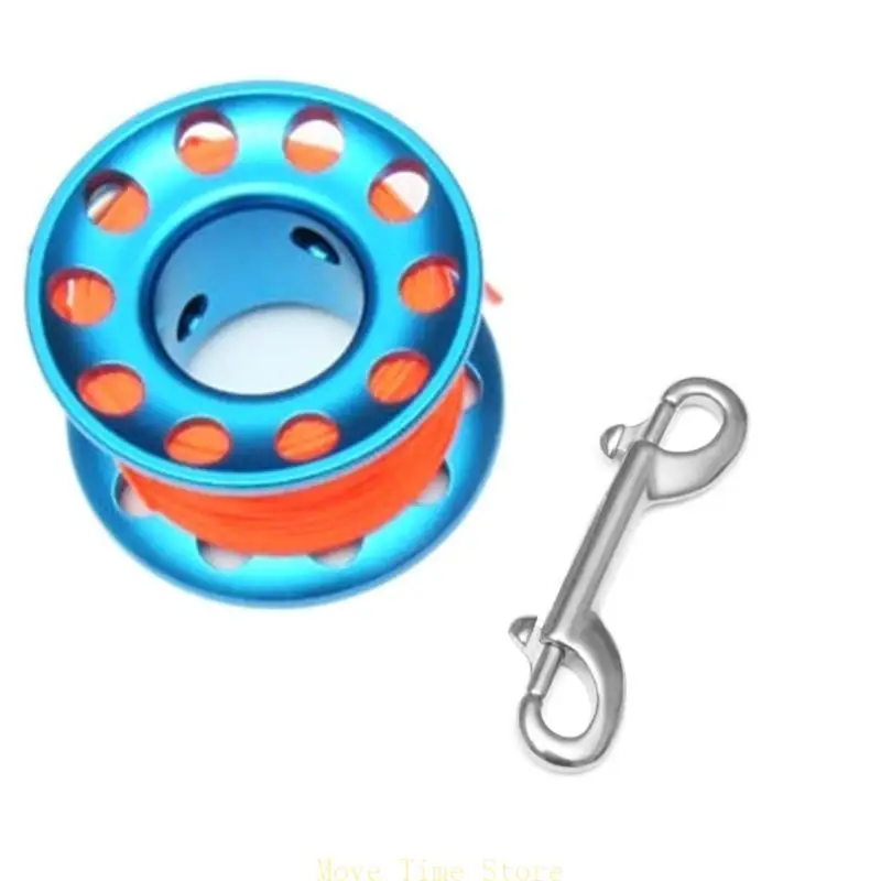 92ME Finger Reel Diving Spool Finger Reel Aluminum Lightweight Finger Spool Reel with Stainless Steel Bolt Snap Hook
92ME Finger Reel Diving Spool Finger Reel Aluminum Lightweight Finger Spool Reel with Stainless Steel Bolt Snap Hook