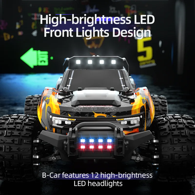 1:18 4WD High Speed Brushed RC Car, Independent Suspension Off-Road Vehicle with Bright LED Lights Toy for Boys Gift
1:18 4WD High Speed Brushed RC Car, Independent Suspension Off-Road Vehicle with Bright LED Lights Toy for Boys Gift