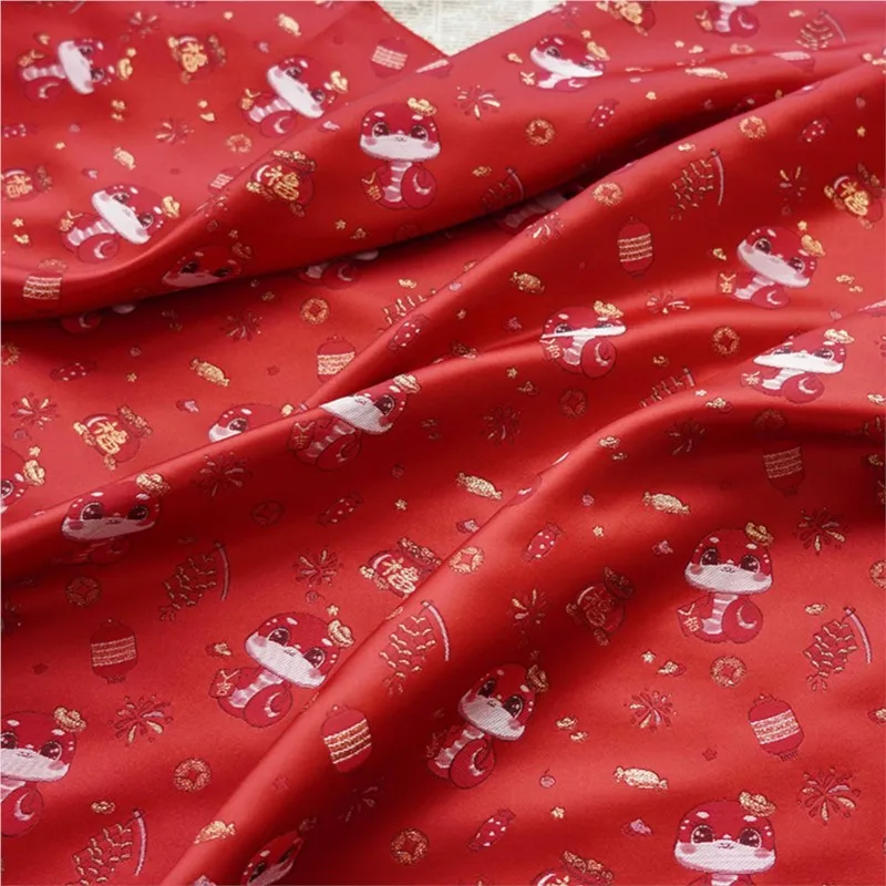 Chinese style gold silk satin New Year dress decorative cloth festive vest yarn-dyed lovely jacquard fabric
Chinese style gold silk satin New Year dress decorative cloth festive vest yarn-dyed lovely jacquard fabric