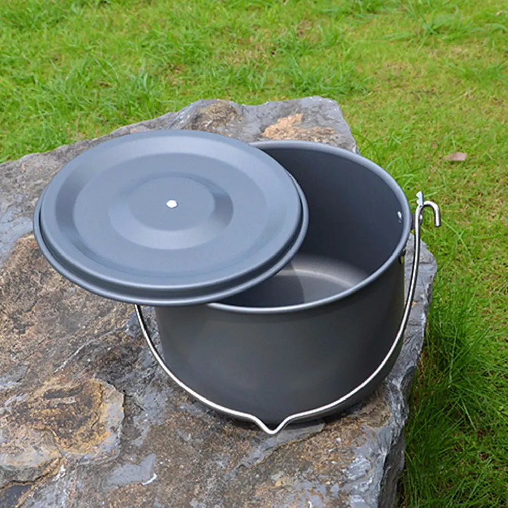 Premium Hard Anodized Aluminum Camping Hanging Pot Large Capacity Outdoor Cooking Cookware Lightweight Picnic Supply for Hiking
Premium Hard Anodized Aluminum Camping Hanging Pot Large Capacity Outdoor Cooking Cookware Lightweight Picnic Supply for Hiking