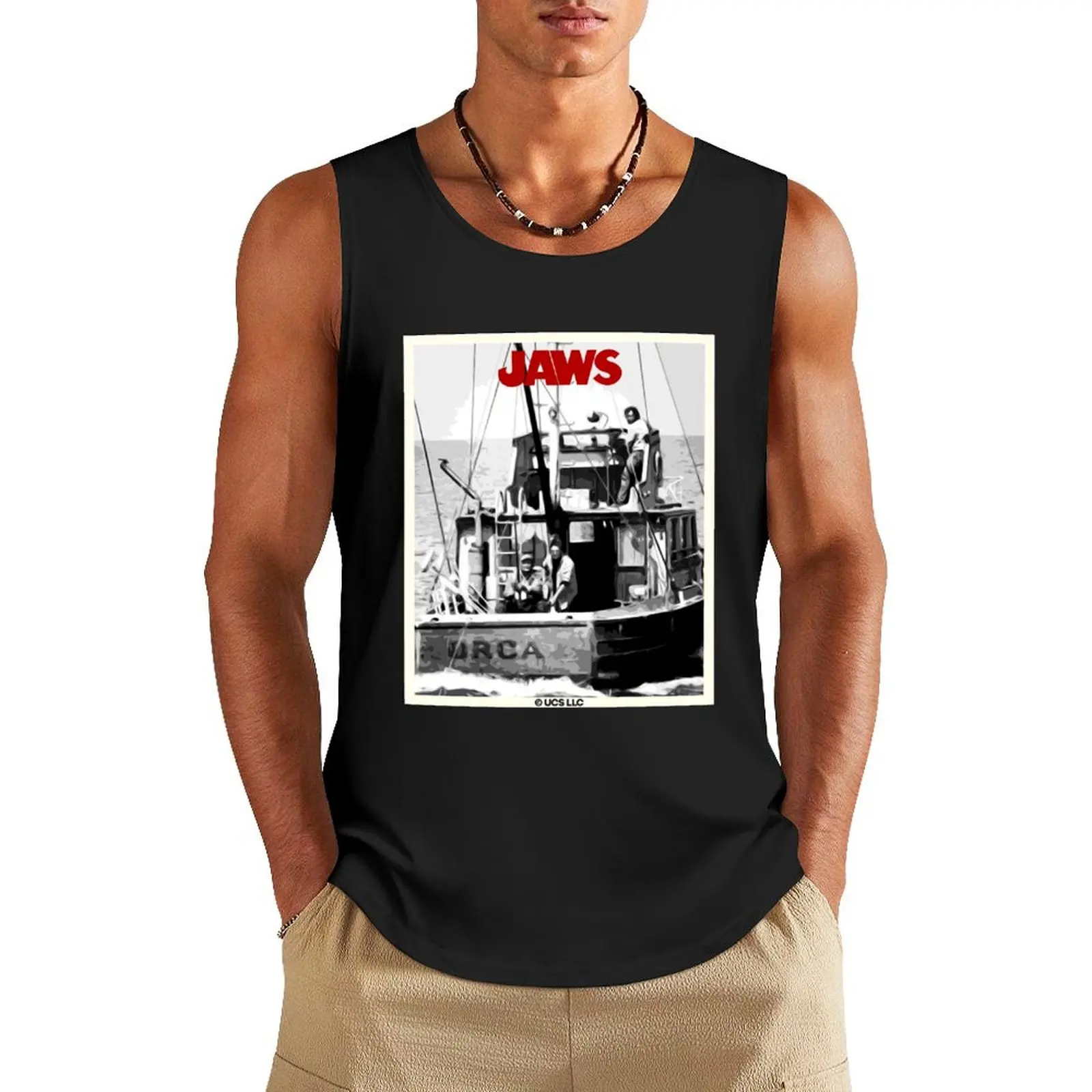 Jaws movie retro. Birthday party gifts. Officially licensed merch. Tank Top Sleeveless T-shirt sports clothes for men
Jaws movie retro. Birthday party gifts. Officially licensed merch. Tank Top Sleeveless T-shirt sports clothes for men