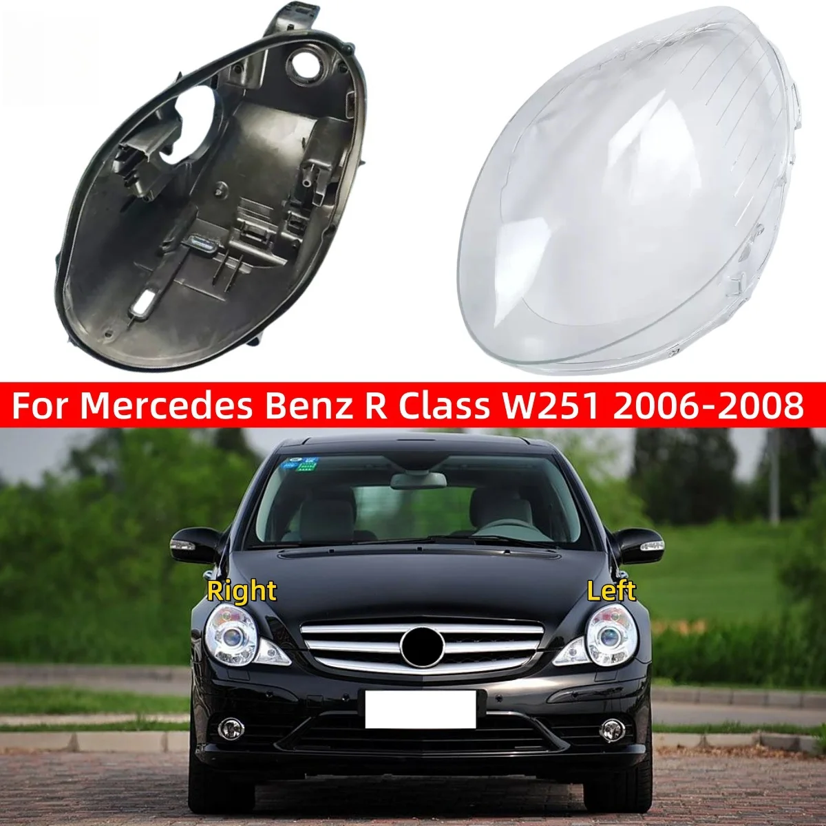 For Mercedes Benz R Class W251 2006 2007 2008 R350 R500 Articles Cars Headlights Lamp Glass Headlight Bottom Shell
For Mercedes Benz R Class W251 2006 2007 2008 R350 R500 Articles Cars Headlights Lamp Glass Headlight Bottom Shell