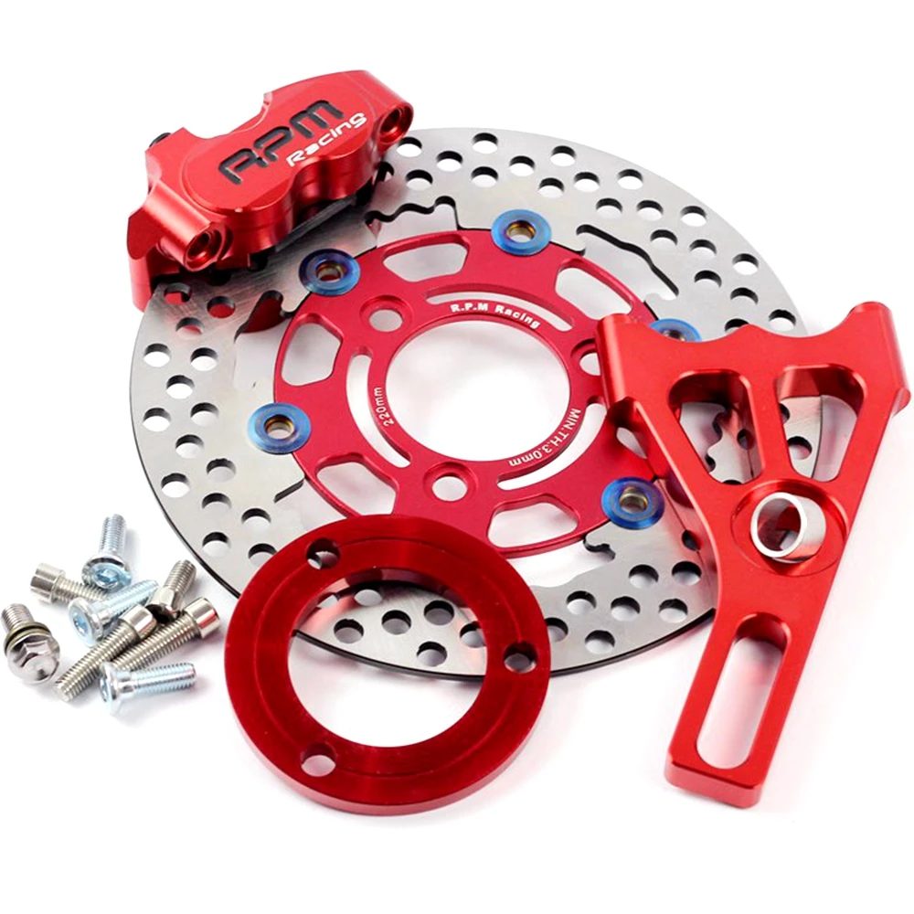 RPM E-motorcycle Scooter 82mm Brake Caliper With Adapter Bracket & 220 Disc For Yamaha Aerox BWS RSZ FORCE Rear Disc Brake Kit
RPM E-motorcycle Scooter 82mm Brake Caliper With Adapter Bracket & 220 Disc For Yamaha Aerox BWS RSZ FORCE Rear Disc Brake Kit