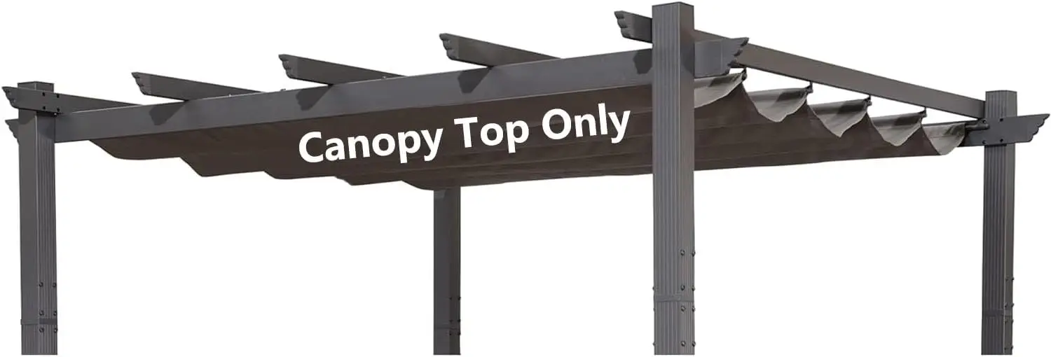 Pergola Shade Cover Replacement Canopy Top Compatible with 10 X 10 ft 6-Bar Pergola Frames - Gray (Canopy Size 116" W x 95" L
Pergola Shade Cover Replacement Canopy Top Compatible with 10 X 10 ft 6-Bar Pergola Frames - Gray (Canopy Size 116" W x 95" L