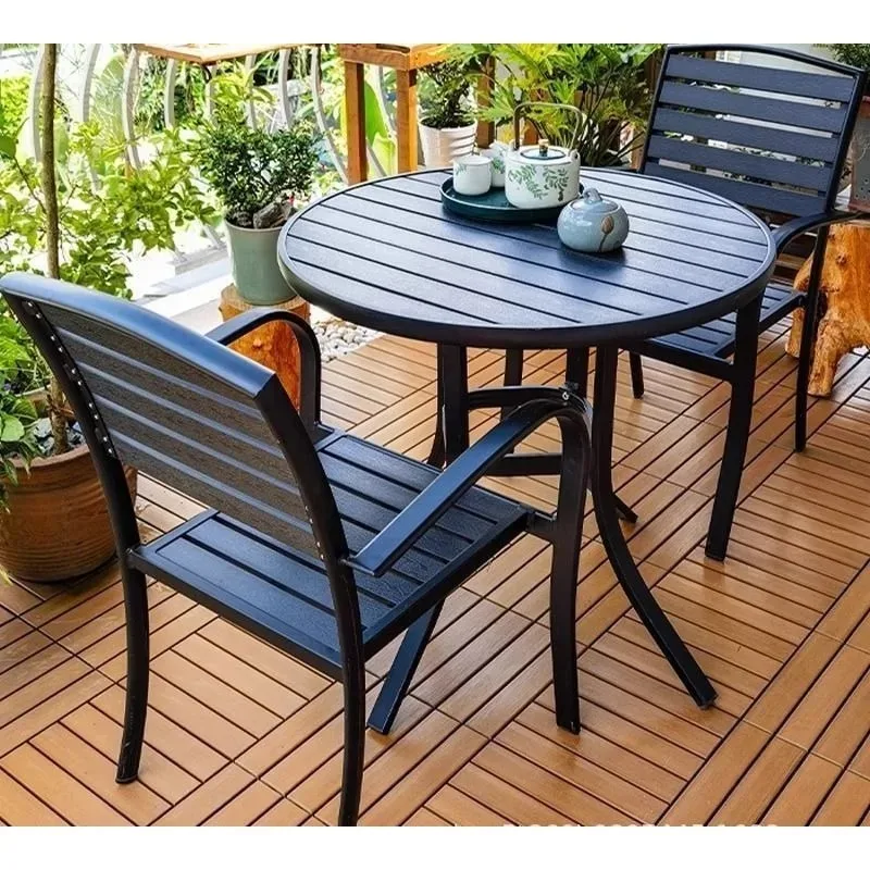 Outdoor balcony small tables and chairs plastic wood courtyard garden tea table combination leisure chair outdoor terrace table
Outdoor balcony small tables and chairs plastic wood courtyard garden tea table combination leisure chair outdoor terrace table