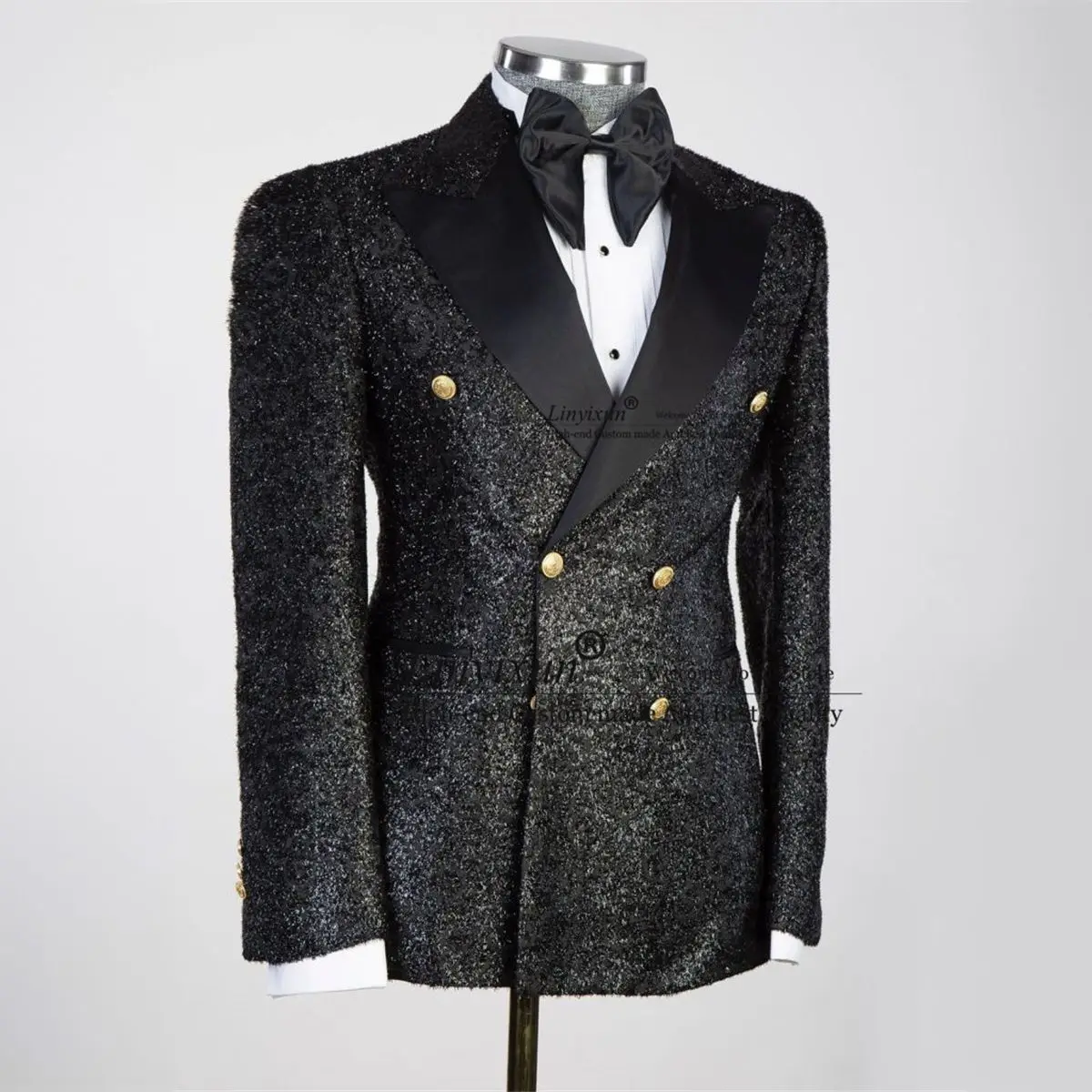 Luxury Shiny Men Suits Double Breasted Groom Tuxedos 2 Pieces Sets Male Prom Party Blazers Slim Fit Trajes Elegante Para Hombres
Luxury Shiny Men Suits Double Breasted Groom Tuxedos 2 Pieces Sets Male Prom Party Blazers Slim Fit Trajes Elegante Para Hombres