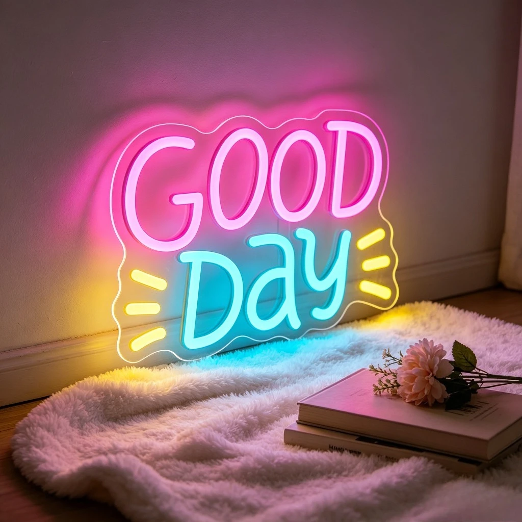 Good Day Neon Sign LED USB Dimmable Happy Mood Lighting for Bedroom Living Room Home Decor Gifts Desktop Wall Art Night Light
Good Day Neon Sign LED USB Dimmable Happy Mood Lighting for Bedroom Living Room Home Decor Gifts Desktop Wall Art Night Light