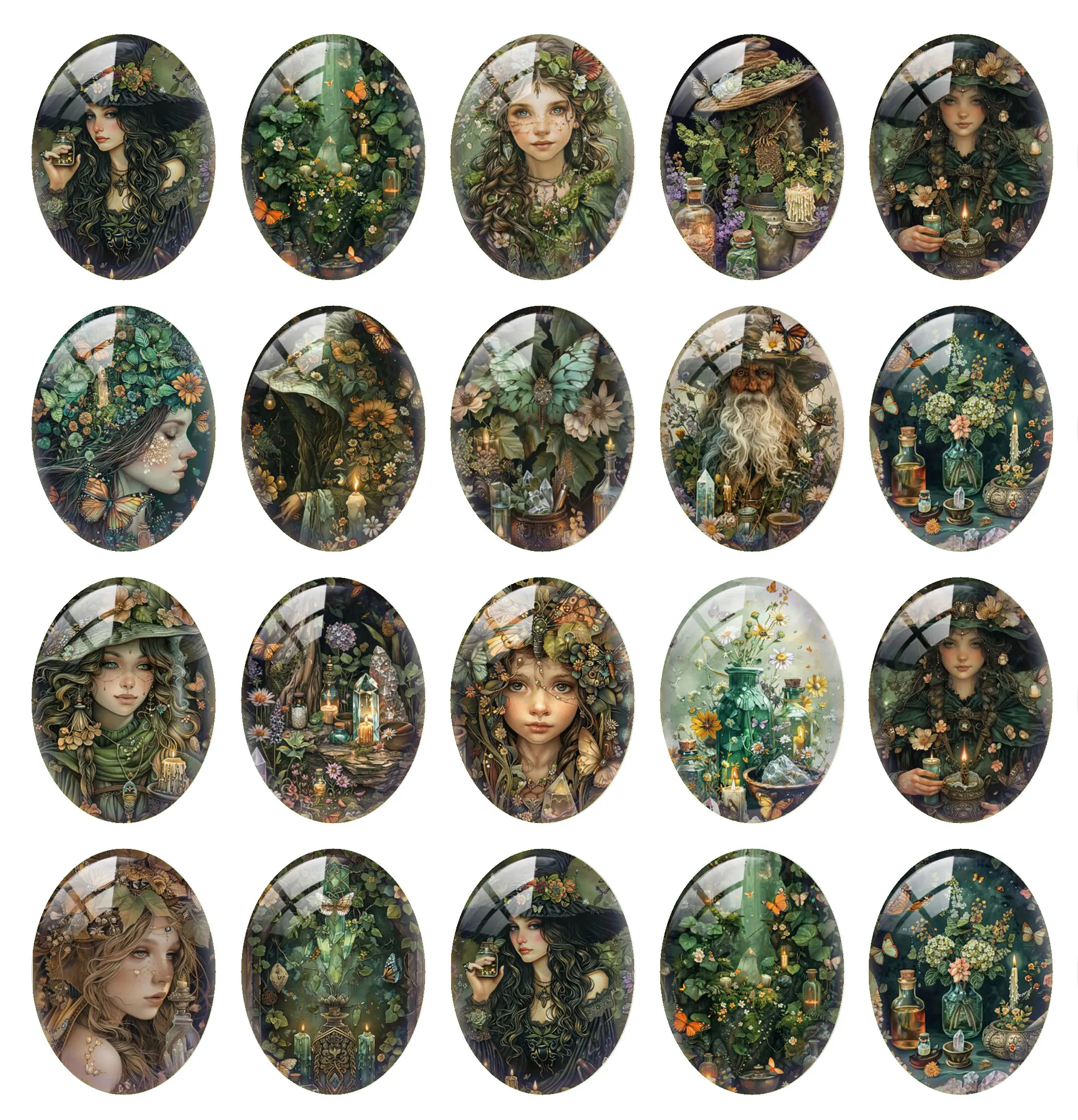 10pcs/lot Halloween Gothic Green Witch Wizard Flower Plants Oval Photo Glass Cabochon Flatback Demo Cameo Diy Jewelry Making
10pcs/lot Halloween Gothic Green Witch Wizard Flower Plants Oval Photo Glass Cabochon Flatback Demo Cameo Diy Jewelry Making