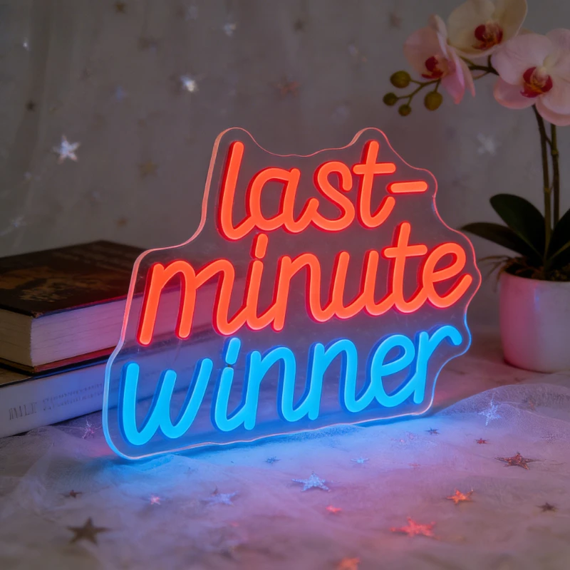 Last Minute Winner LED Neon Sign Red Motivation Light for Home Office Desk Bedroom Gaming Room Wall Decor Inspirational Gift
Last Minute Winner LED Neon Sign Red Motivation Light for Home Office Desk Bedroom Gaming Room Wall Decor Inspirational Gift