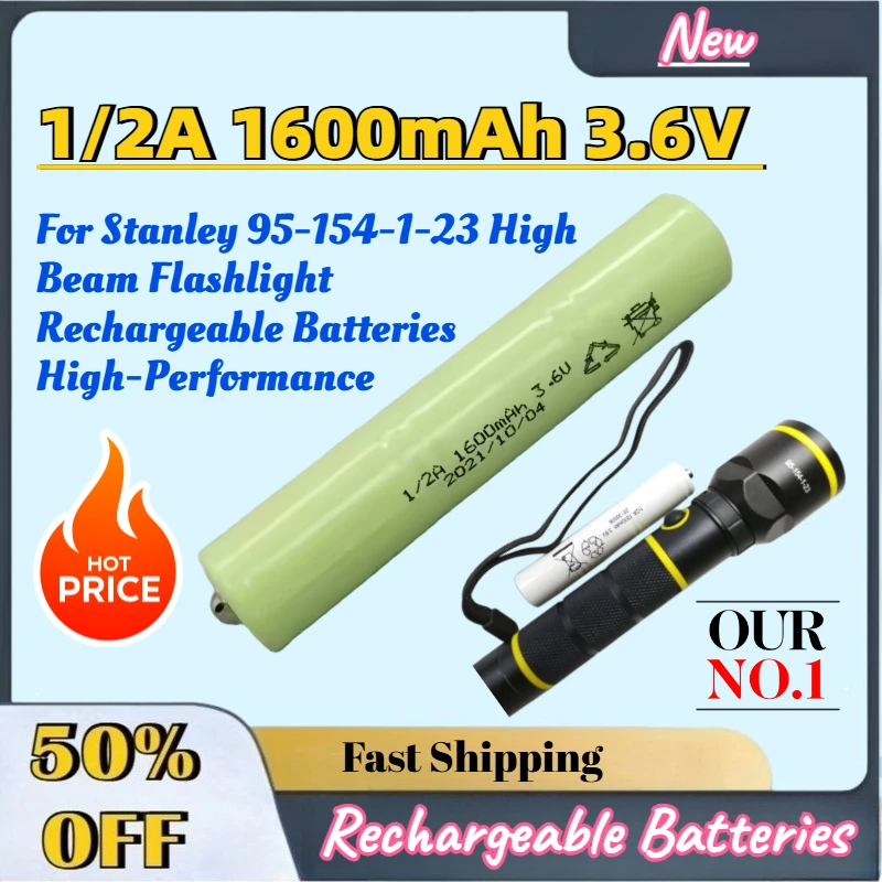 In Stock 1/2A 1600mAh 3.6V Li-ion Battery for Stanley 95-154-1-23 High Beam Flashlight Rechargeable Batteries High-Performance
In Stock 1/2A 1600mAh 3.6V Li-ion Battery for Stanley 95-154-1-23 High Beam Flashlight Rechargeable Batteries High-Performance