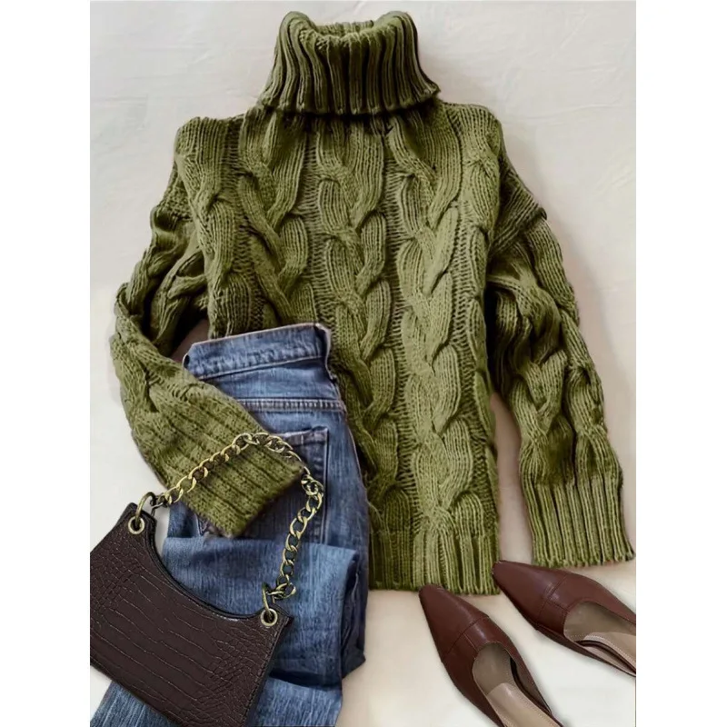 Women's High Collar Sweater Fashionable Winter Clothing Comfortable Soft Material Four Season Wear Brand New High Quality
Women's High Collar Sweater Fashionable Winter Clothing Comfortable Soft Material Four Season Wear Brand New High Quality