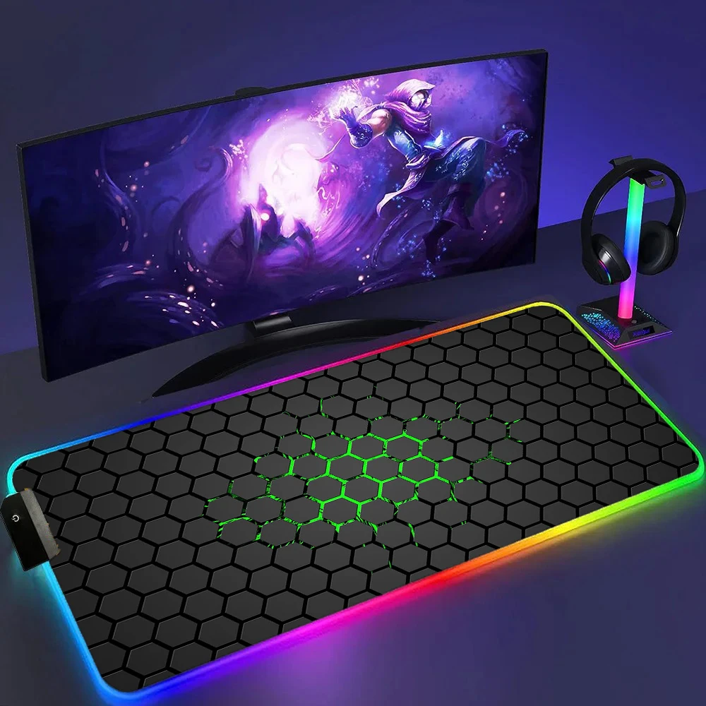 Hexagonal Honeycomb Gaming Design Mousepad Desk Pads RGB Gamer Mousepads Mouse Pad LED Anti-Slip Rubber Mause Mat Keyboard Mats
Hexagonal Honeycomb Gaming Design Mousepad Desk Pads RGB Gamer Mousepads Mouse Pad LED Anti-Slip Rubber Mause Mat Keyboard Mats