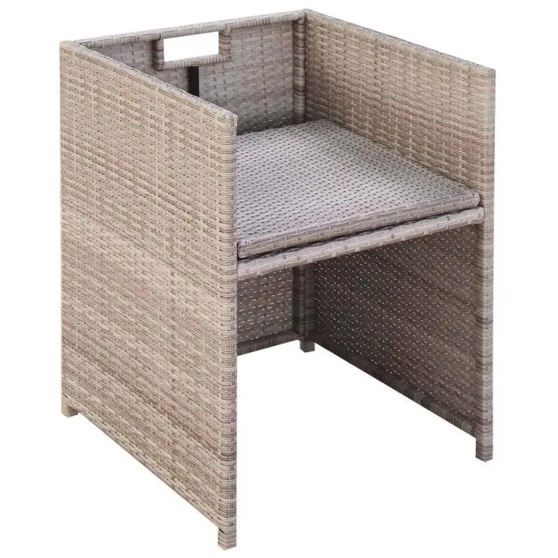 Outdoor Dining Set Grey Poly Rattan Medium Foldable
Outdoor Dining Set Grey Poly Rattan Medium Foldable