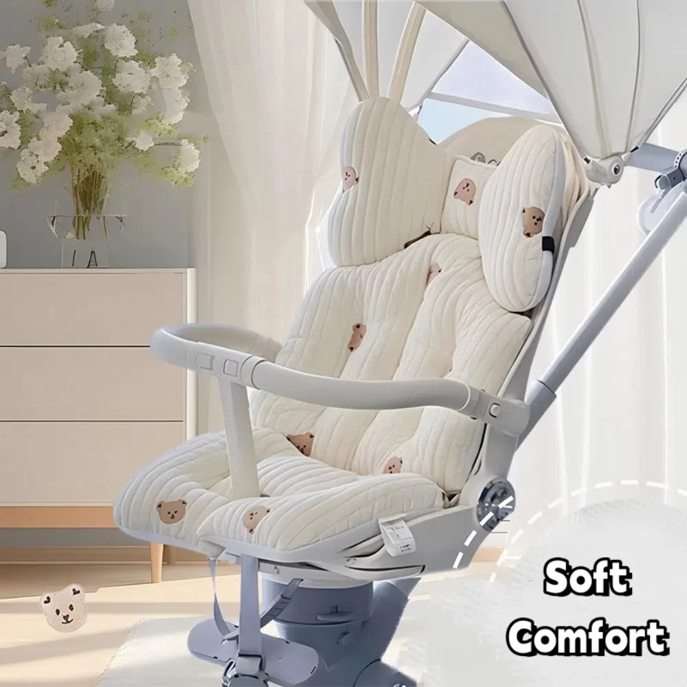 Comfort Soft Stroller Seat Cushion Cute Skin-friendly Baby Pram Cushion Infant Bear Embroidery Seat Liner Pad
Comfort Soft Stroller Seat Cushion Cute Skin-friendly Baby Pram Cushion Infant Bear Embroidery Seat Liner Pad