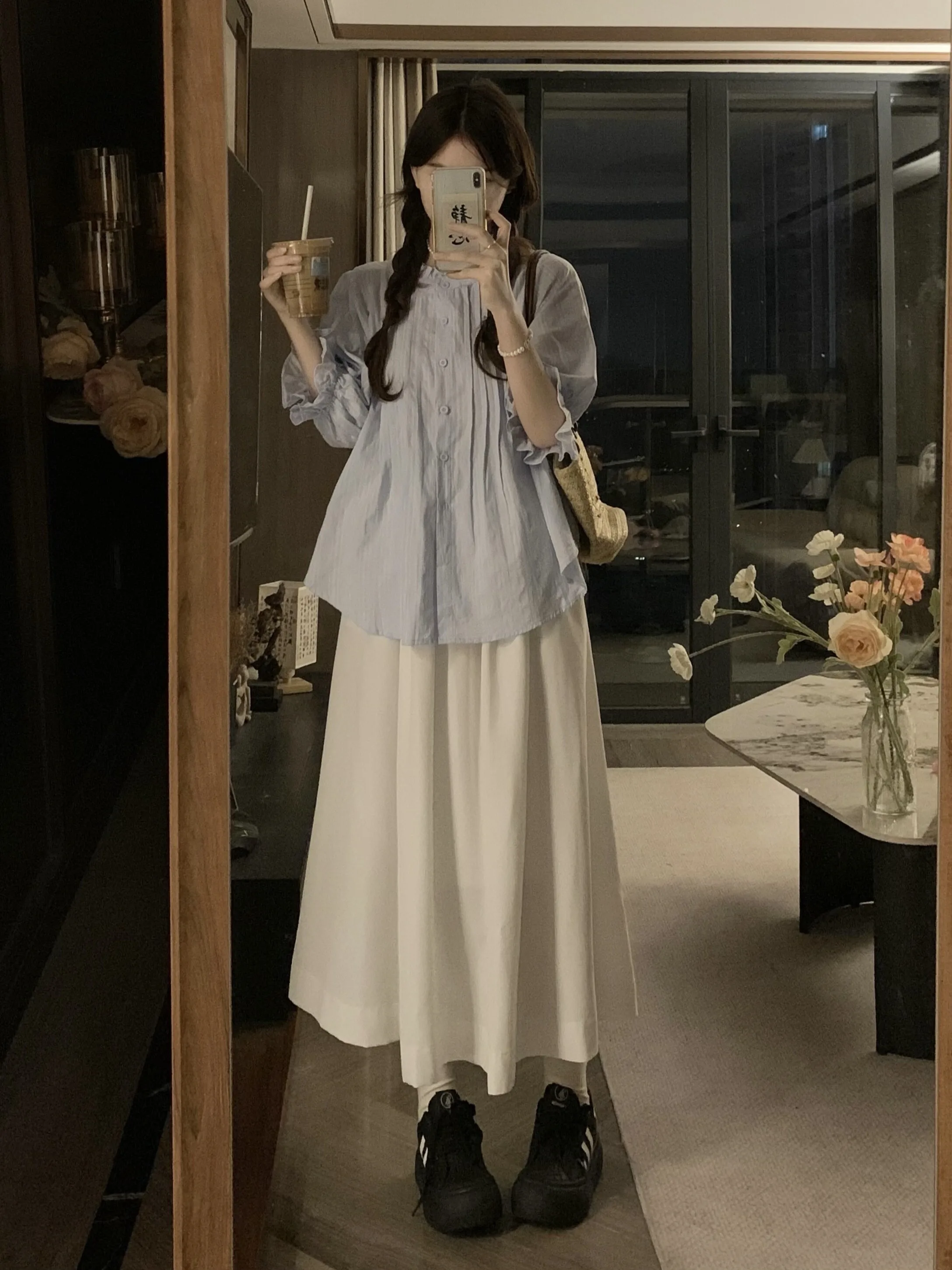 plus Size Gentle Style Two-Piece Set Summer New Sweet Bubble Sleeve White Shirt Mid-Length A-Line Skirt Fashionable Commute K...
plus Size Gentle Style Two-Piece Set Summer New Sweet Bubble Sleeve White Shirt Mid-Length A-Line Skirt Fashionable Commute K...