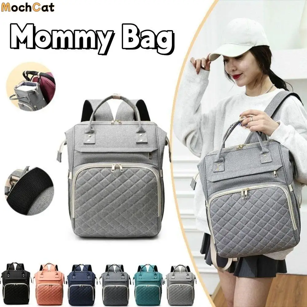 Portable Nylon Mommy Bag Solid Color Multifunctional Maternity Travel Bag Hand-held Insulated Pockets Nappy Bagpack Women
Portable Nylon Mommy Bag Solid Color Multifunctional Maternity Travel Bag Hand-held Insulated Pockets Nappy Bagpack Women