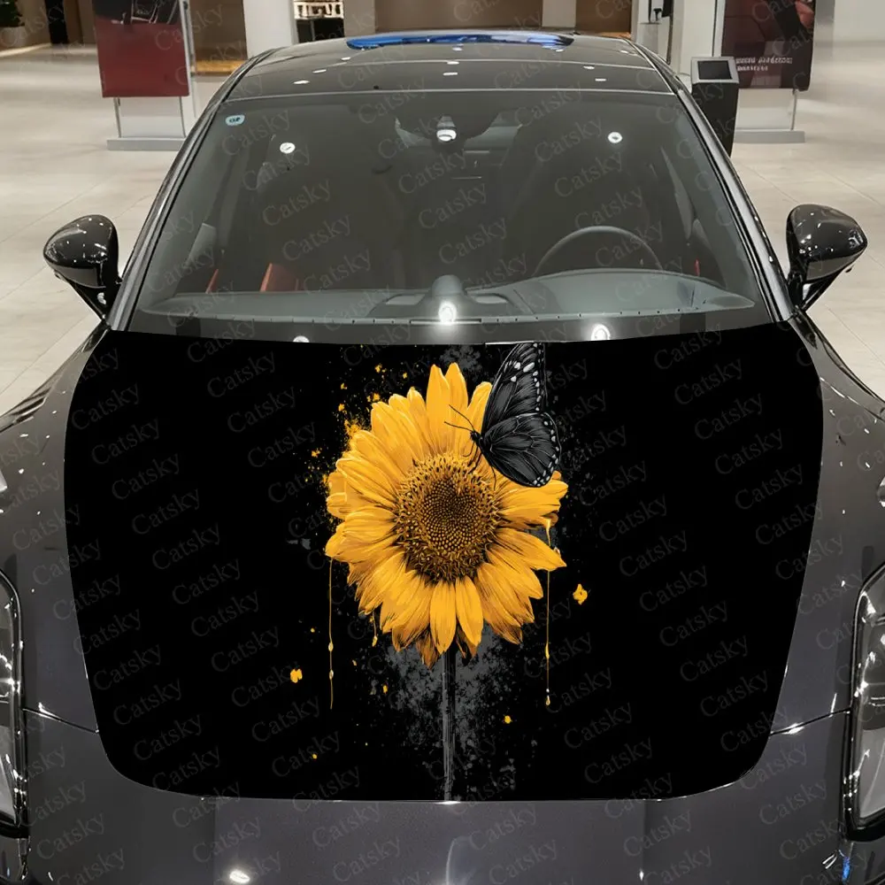 Sunflower Black Butterfly Trend Natural Pattern PVC Car Hood Wraps, Self-Adhesive Waterproof Car Bonnet Decal Sticker, Car Decor
Sunflower Black Butterfly Trend Natural Pattern PVC Car Hood Wraps, Self-Adhesive Waterproof Car Bonnet Decal Sticker, Car Decor