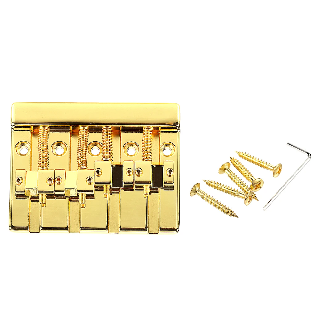 4-String Bass Bridge - Fixed Chrome Bridge with 19mm String Spacing for Electric Bass Guitar Replacement Parts
4-String Bass Bridge - Fixed Chrome Bridge with 19mm String Spacing for Electric Bass Guitar Replacement Parts