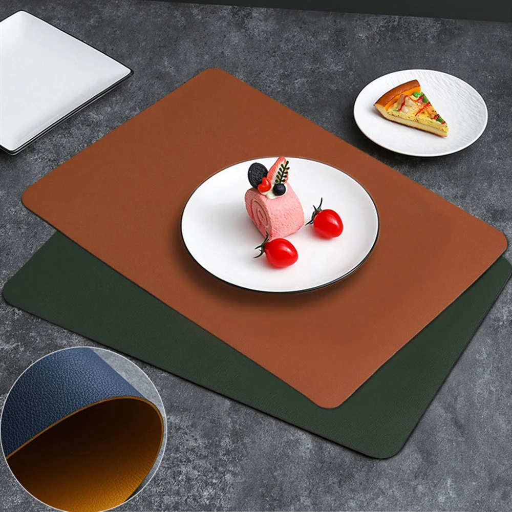 Double-sided Vegan Leather Placemat,Dining Table Mat Pad-Heatproof Waterproof Table Mat for Stylish & Practical Dining 1/4/10PCS
Double-sided Vegan Leather Placemat,Dining Table Mat Pad-Heatproof Waterproof Table Mat for Stylish & Practical Dining 1/4/10PCS