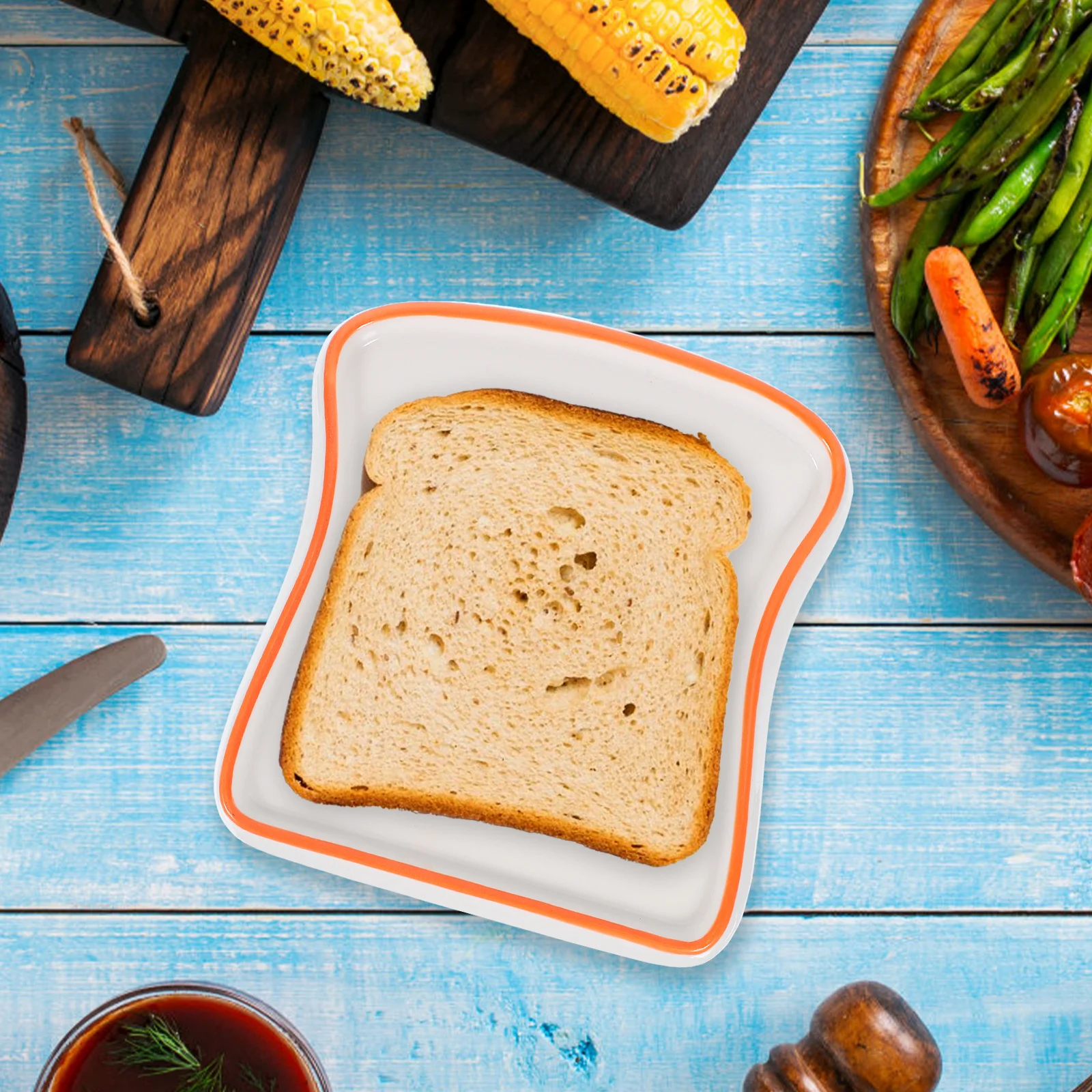 Ceramic Meal Plate Toast Shape Design High Grade Finish Multi Purpose for Food Serving Storage Home Daily Use Ceramic Meal Tray
Ceramic Meal Plate Toast Shape Design High Grade Finish Multi Purpose for Food Serving Storage Home Daily Use Ceramic Meal Tray