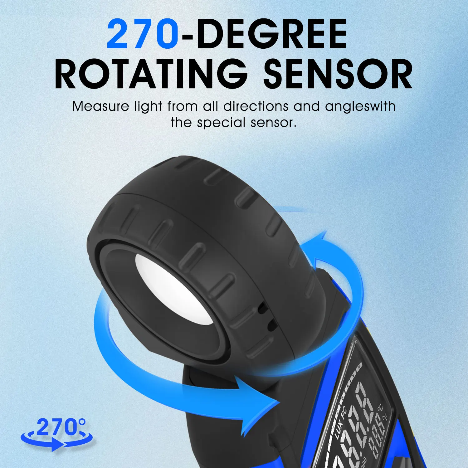 Separate Sensor Digital Lux Meter 1-400,000Lux 0.1Lux/Fc 270° Rotatable Data Record MAX/MIN Temp for Office Factory Lab HP-8801B
Separate Sensor Digital Lux Meter 1-400,000Lux 0.1Lux/Fc 270° Rotatable Data Record MAX/MIN Temp for Office Factory Lab HP-8801B