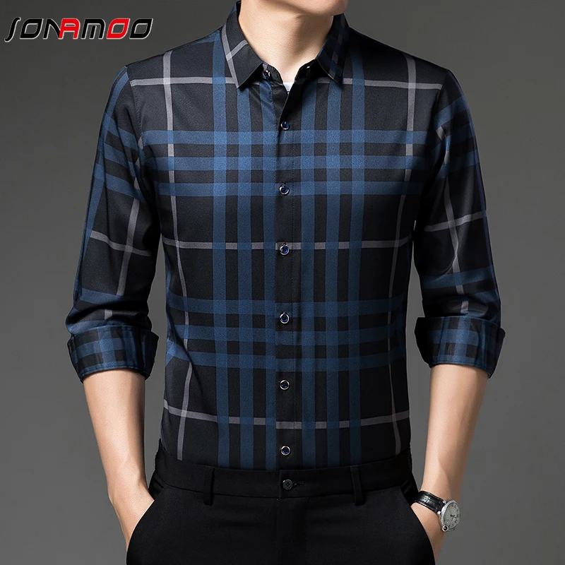 New Men's Casual Plaid Long Sleeved Collar Shirt Stylish and Comfortable in Summer Wrinkle Resistant Top Without Ironing
New Men's Casual Plaid Long Sleeved Collar Shirt Stylish and Comfortable in Summer Wrinkle Resistant Top Without Ironing