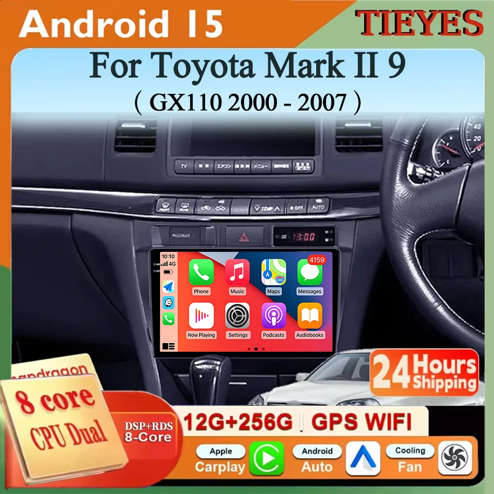 Android 16 Carplay&Auto Car Radio Navigation Multimedia Stereo Player QLED GPS For Toyota Mark II 9 GX110 2000 - 2007
Android 16 Carplay&Auto Car Radio Navigation Multimedia Stereo Player QLED GPS For Toyota Mark II 9 GX110 2000 - 2007