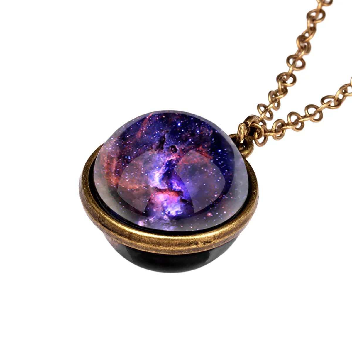Vintage Jewelry Woman Necklace Universe Beautiful Double Sided Glass Pendant Retro
Vintage Jewelry Woman Necklace Universe Beautiful Double Sided Glass Pendant Retro