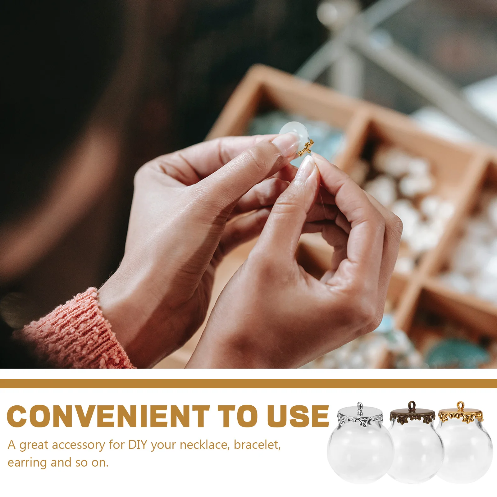 10Pcs Glass Ball Pendant Mini Wish Bottles Small Clear Jars with Cap for DIY Travel Keepsake Storage Decorative Hanging Charm
10Pcs Glass Ball Pendant Mini Wish Bottles Small Clear Jars with Cap for DIY Travel Keepsake Storage Decorative Hanging Charm