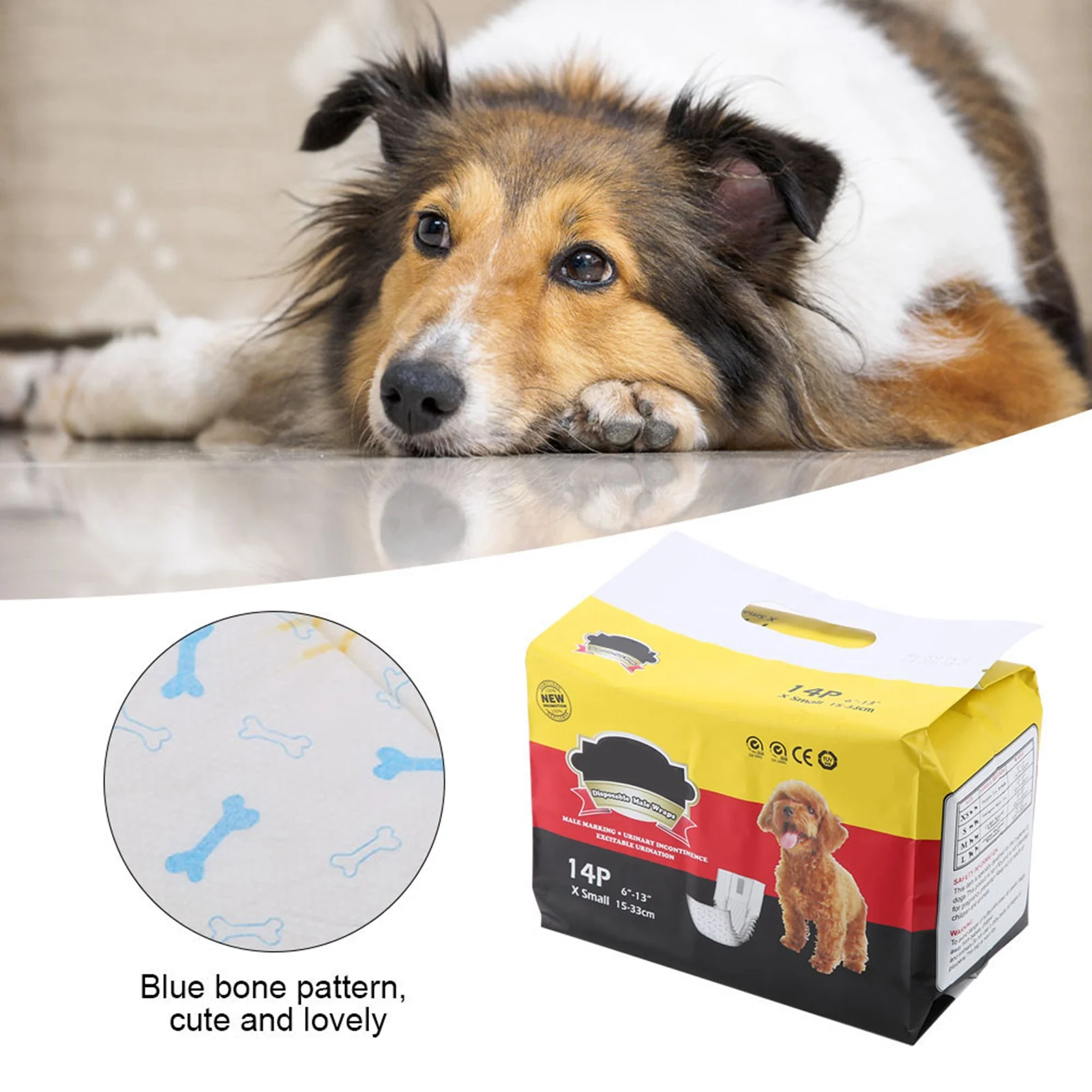 Dog Puppy Belly Wraps Diaper Nappy Urine Shorts Sanitary Physiological Pants Disposable Water-absorbing Dry Health Panties For
Dog Puppy Belly Wraps Diaper Nappy Urine Shorts Sanitary Physiological Pants Disposable Water-absorbing Dry Health Panties For