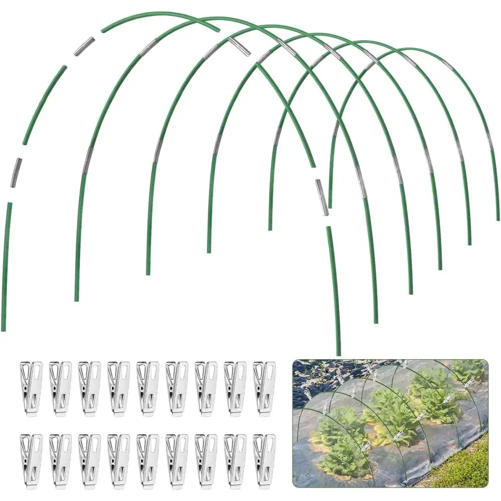50 штук садовых арочных каркасов длиной 7 футов и 10 комплектов опор из стекловолокна для теплиц, 30 зажимов в комплекте
50 штук садовых арочных каркасов длиной 7 футов и 10 комплектов опор из стекловолокна для теплиц, 30 зажимов в комплекте