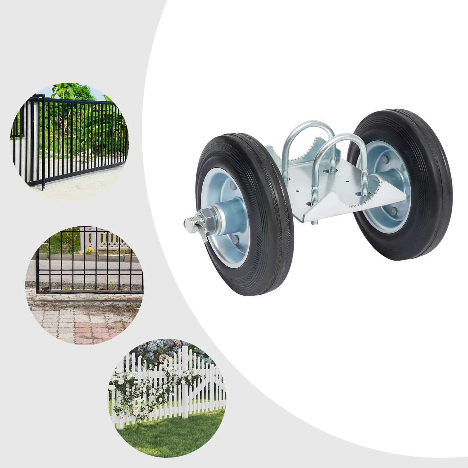 Heavy Duty Sliding Gate Rollers 600lbs, Rolling Gate Hardware Kit with Rubber Wheels Sealed Bearings Silver for Courtyard Warehouse
Heavy Duty Sliding Gate Rollers 600lbs, Rolling Gate Hardware Kit with Rubber Wheels Sealed Bearings Silver for Courtyard Warehouse