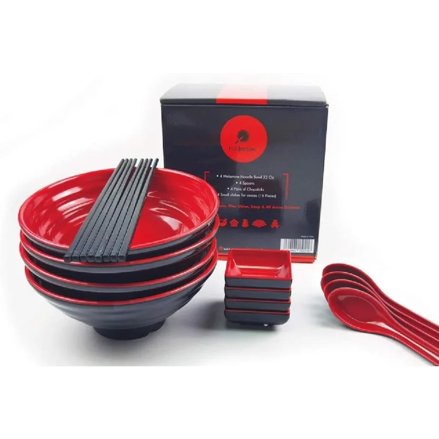 Goliber Ramen Bowl Set Набор для суши из 416 предметов включает меламиновые миски для рамэна, палочки для еды, ложки и маленькое блюдо для соуса Ideal f
Goliber Ramen Bowl Set Набор для суши из 416 предметов включает меламиновые миски для рамэна, палочки для еды, ложки и маленькое блюдо для соуса Ideal f