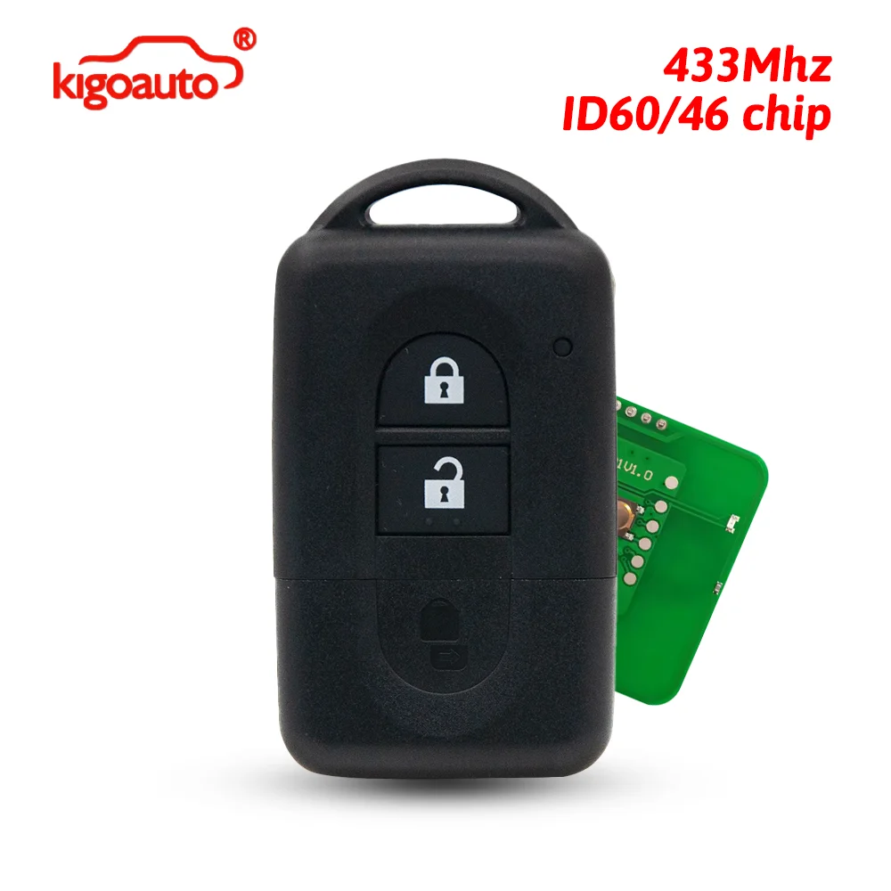 kigoauto PN 285E3-BC00A /285E3AX605 Smart key fob 2 button 433Mhz ID60/46 chip for Nissan Micra Note X-Trail Tiida No.K91656
kigoauto PN 285E3-BC00A /285E3AX605 Smart key fob 2 button 433Mhz ID60/46 chip for Nissan Micra Note X-Trail Tiida No.K91656