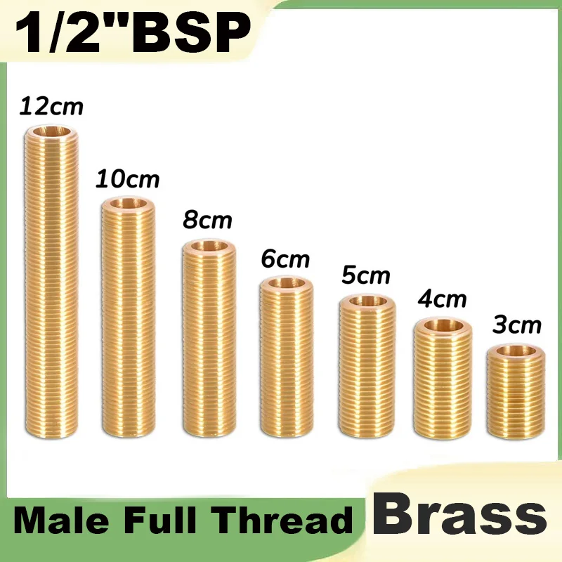 1Pcs Brass Pipe Fitting 1/2"BSP Male Thread Full Thread Long Nipple Pipe Fitting Connector Adapter Length 3/4/5/6/8/10/12cm
1Pcs Brass Pipe Fitting 1/2"BSP Male Thread Full Thread Long Nipple Pipe Fitting Connector Adapter Length 3/4/5/6/8/10/12cm