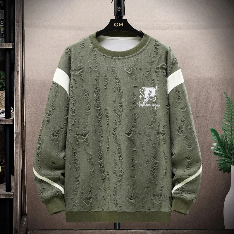 2025 Top Designer Hole Style Casual Sweatshirts Mens Pullovers Korean Fashion Cotton Hoodied Spring Autumn Men Harajuku Clothing
2025 Top Designer Hole Style Casual Sweatshirts Mens Pullovers Korean Fashion Cotton Hoodied Spring Autumn Men Harajuku Clothing