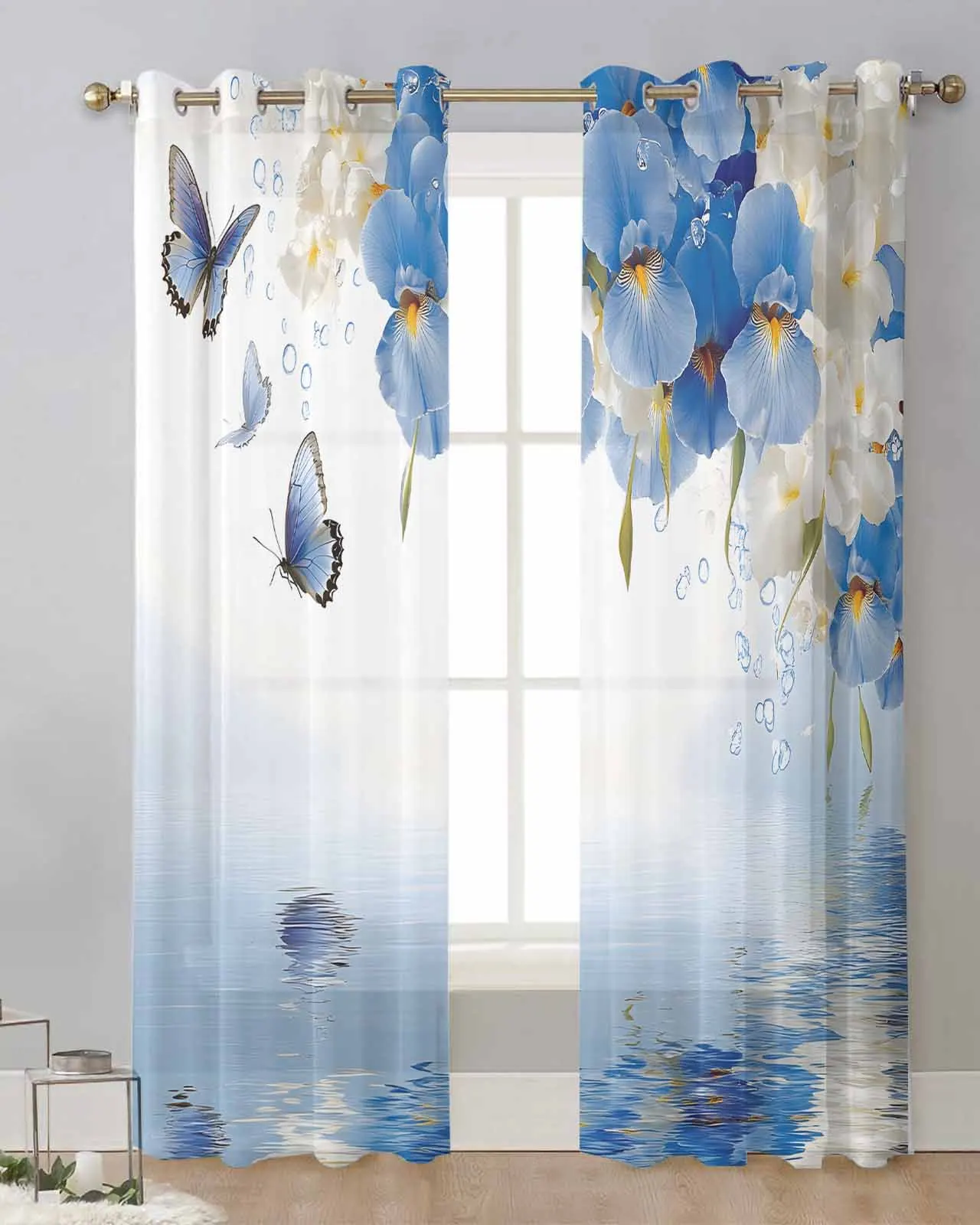Butterfly Clear Lake Reflection Tulle Living Room Decoration Transparent Sheer Curtains Bedroom Kitchen Voile Chiffon Drapes
Butterfly Clear Lake Reflection Tulle Living Room Decoration Transparent Sheer Curtains Bedroom Kitchen Voile Chiffon Drapes