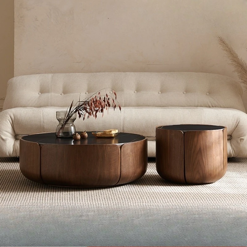 Italian-style minimalist small apartment living room, light luxury round petal creative solid wood sintered stone
Italian-style minimalist small apartment living room, light luxury round petal creative solid wood sintered stone