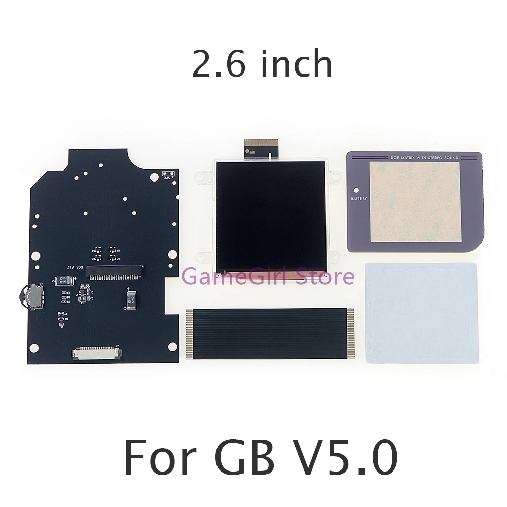 1set For GameBoy GB V5.0 2.6inch IPS LCD Backlight Highlight Brightness Screen Replacement Kit
1set For GameBoy GB V5.0 2.6inch IPS LCD Backlight Highlight Brightness Screen Replacement Kit