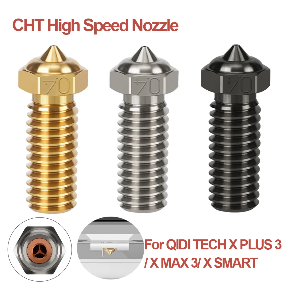 Высокоскоростная Форсунка для QIDI TECH X PLUS 3/ X MAX 3/ X SMART 3, латунная форсунка из нержавеющей стали с отверстием, форсунка из закаленной стали с высоким потоком
Высокоскоростная Форсунка для QIDI TECH X PLUS 3/ X MAX 3/ X SMART 3, латунная форсунка из нержавеющей стали с отверстием, форсунка из закаленной стали с высоким потоком