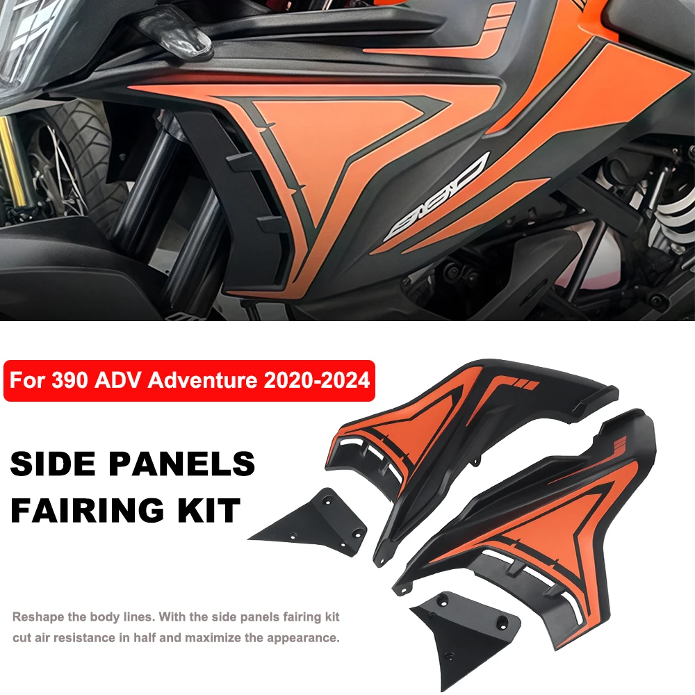 Motorcycle Upper Fairings Side Panels Fairing Kit For 390 ADV Adventure 2020-2024
Motorcycle Upper Fairings Side Panels Fairing Kit For 390 ADV Adventure 2020-2024