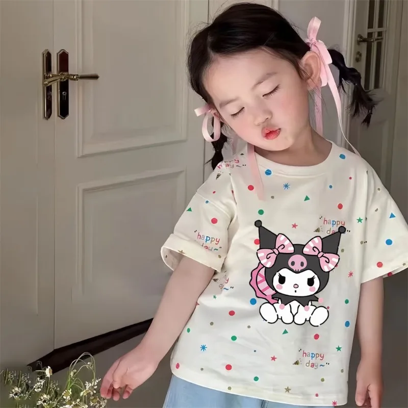 Baby Summer Kawaii Kuromi Anime Sanrio Casual Short Sleeved Shirt Cute Cotton Children Print Hoodie Top Clothes Gifts Toys
Baby Summer Kawaii Kuromi Anime Sanrio Casual Short Sleeved Shirt Cute Cotton Children Print Hoodie Top Clothes Gifts Toys