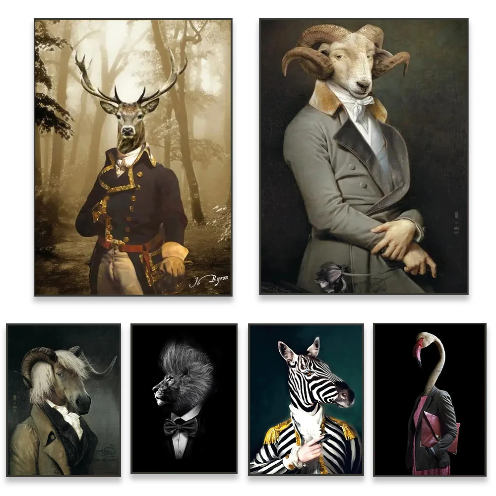 Abstract Lion Zebra Elk Gog Sheep Gentleman Animal Poster Pictures Wall art Canvas Painting for Living Room Morden Decor Posters
Abstract Lion Zebra Elk Gog Sheep Gentleman Animal Poster Pictures Wall art Canvas Painting for Living Room Morden Decor Posters