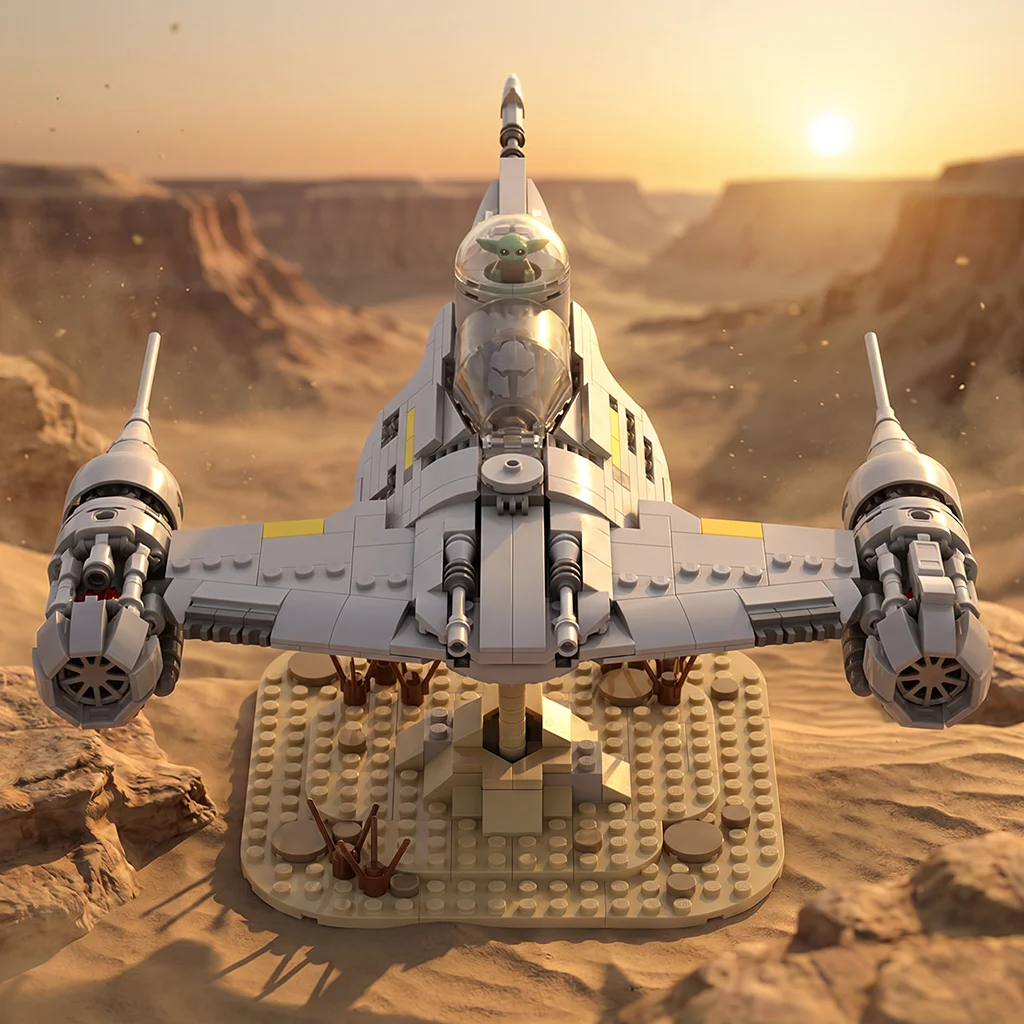 MOC N-1 Starfighter Space Ship Building Blocks Naboo Galaxy Fighter Bricks Construction Toy Gift for Adults Hobbyist
MOC N-1 Starfighter Space Ship Building Blocks Naboo Galaxy Fighter Bricks Construction Toy Gift for Adults Hobbyist