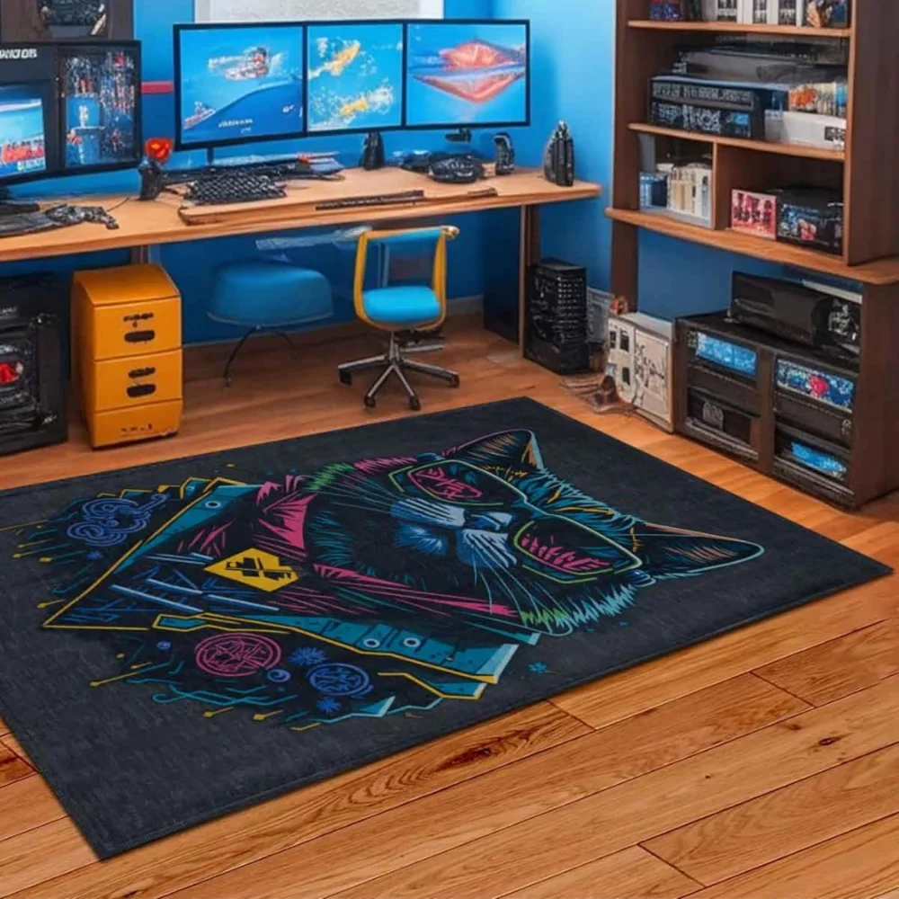 Machine Washable Arcade Cat Gaming Indoor Area Rug Carpet Mat for Gammers Living Room Game Room Kids Bed Room
Machine Washable Arcade Cat Gaming Indoor Area Rug Carpet Mat for Gammers Living Room Game Room Kids Bed Room