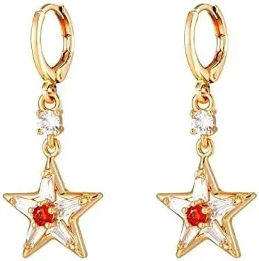 Women’s Crystal Star Pendant Hoop Earrings, Personalized Jewelry, Lightweight Elegant Drop Earrings
Women’s Crystal Star Pendant Hoop Earrings, Personalized Jewelry, Lightweight Elegant Drop Earrings
